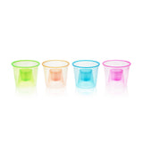 Party 4 oz Plastic Bomber Cups in Assorted Neon, 20ct