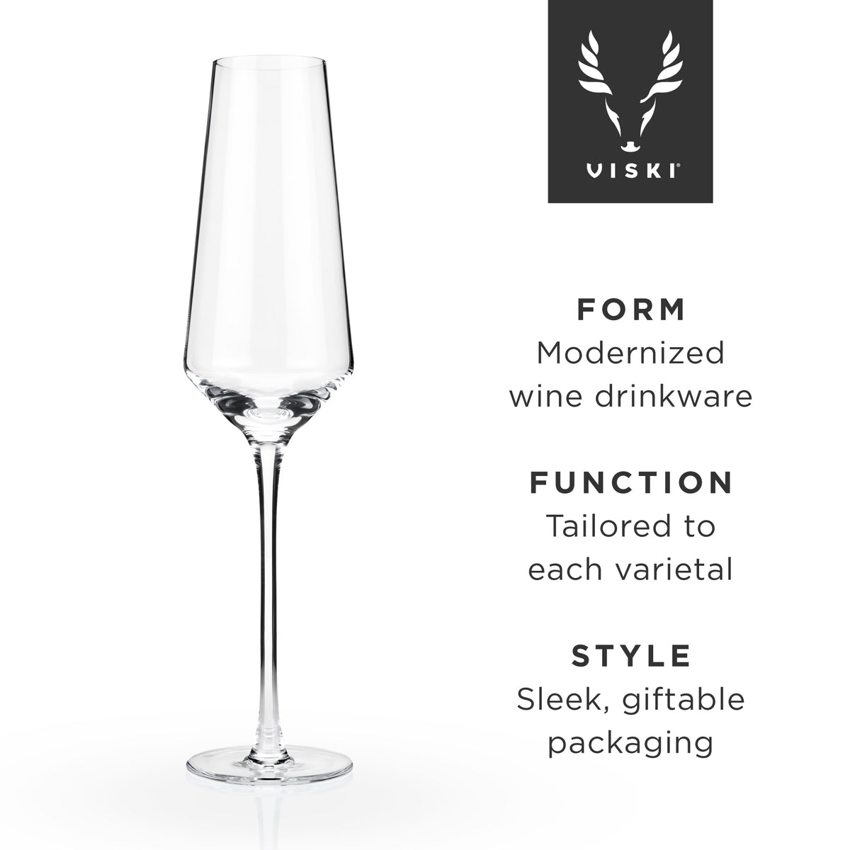 Raye Crystal Angled Champagne Flutes, Set of 2