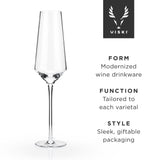Raye Crystal Angled Champagne Flutes, Set of 2