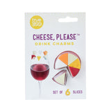 TrueZoo Cheese, Please Silicone Drink Marker, Set of 6