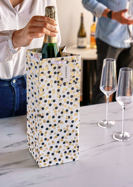 Tuxedo Dot 1.5L Bottle Wine Bag