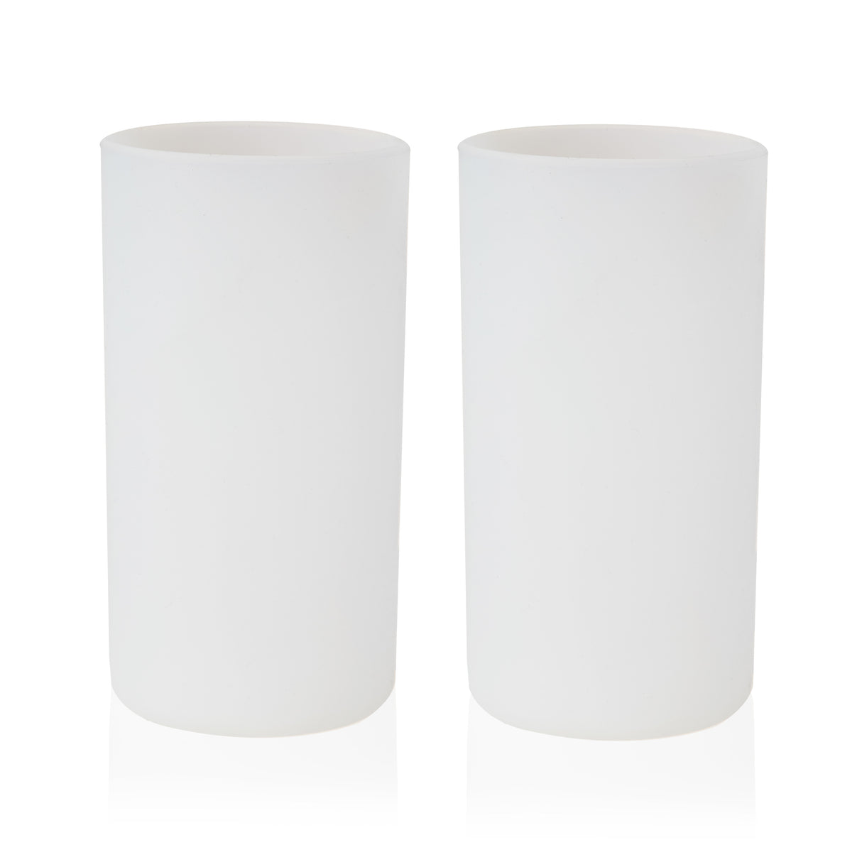 Flexi 19 oz Silicone Highball Tumblers in White, Set of 2