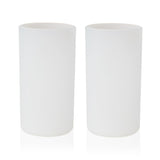 Flexi 19 oz Silicone Highball Tumblers in White, Set of 2