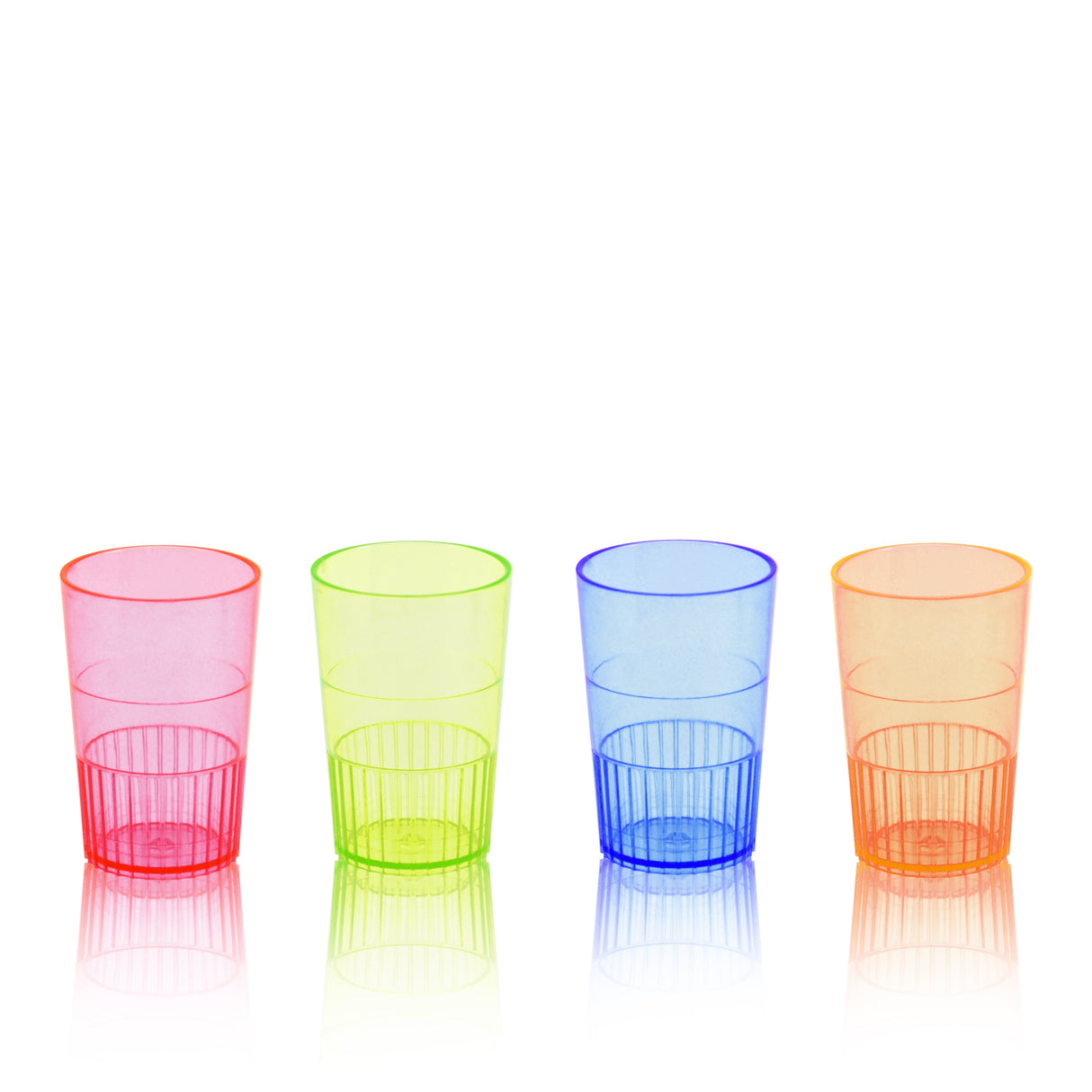 Party HotShots 1.5 oz Plastic Shot Glasses in Assorted Colors, CDU 100ct