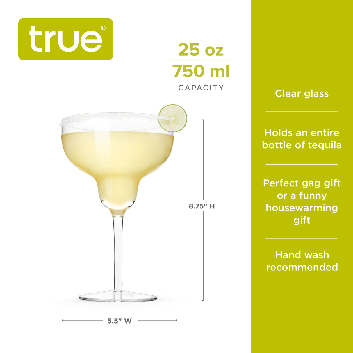 Grande Gulp 750 ml Margarita Glass