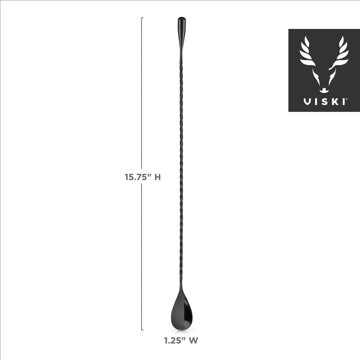 Warren 40cm Weighted Bar Spoon in Gunmetal