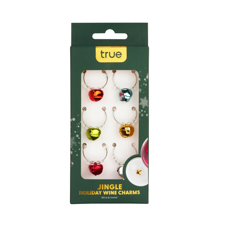 Jingle Holiday Wine Charms, Set of 6