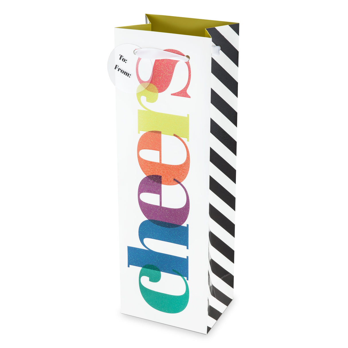 Colorful Cheers Single Bottle Wine Bag