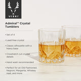 Admiral Crystal Tumblers, Set of 4