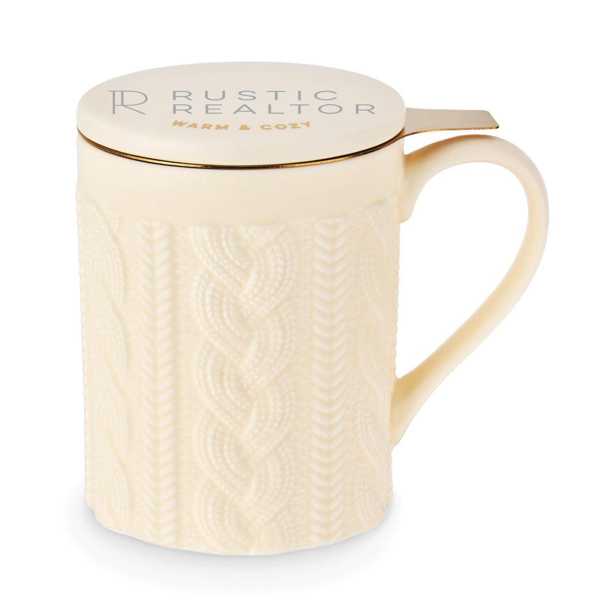 Annette Knit Ceramic Tea Infuser Mug