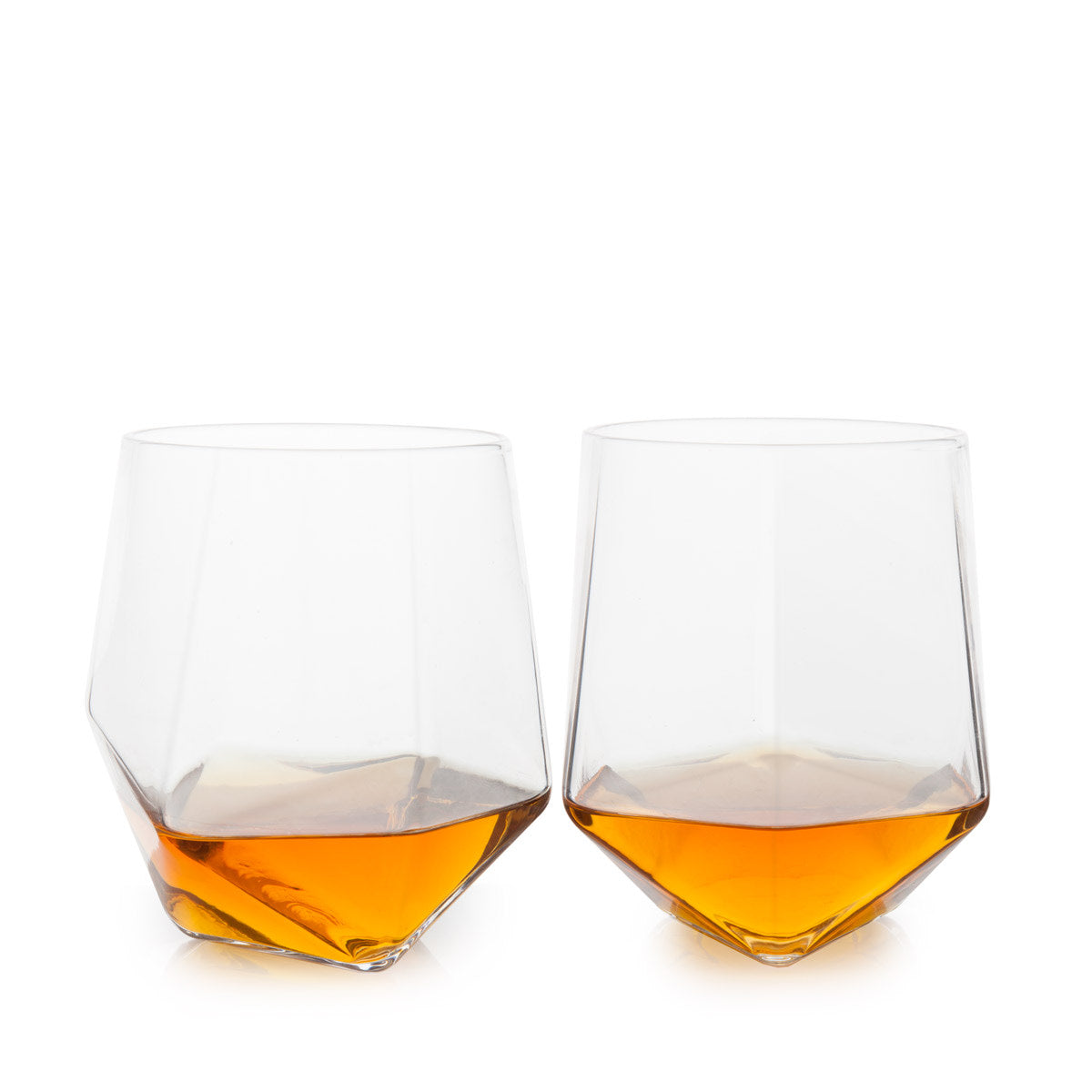 Seneca Crystal Faceted Tumblers, Set of 2