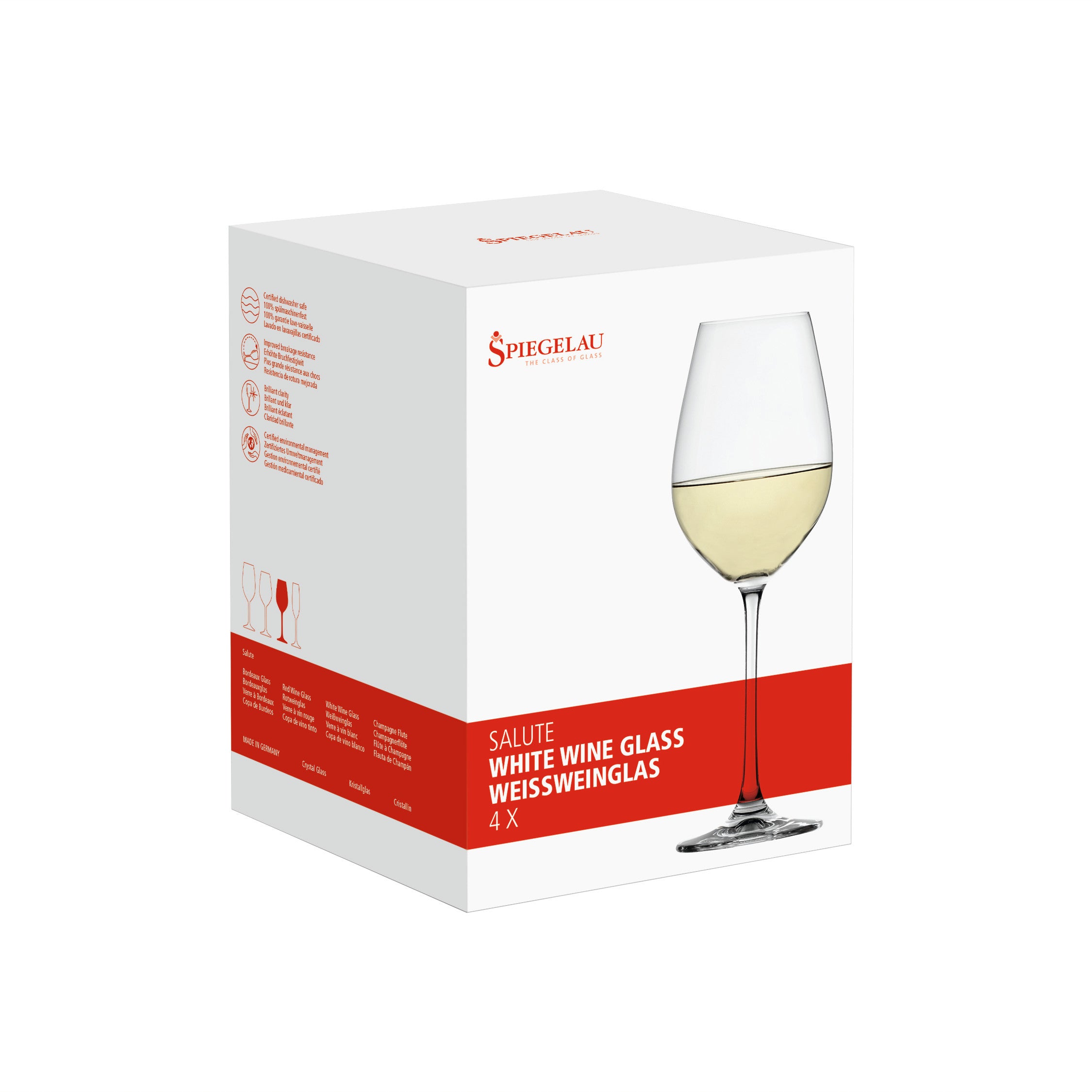 Salute White Wine Glass, Set of 4 - Thumbnail 3