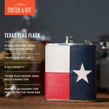 Texas Flag 6 oz Stainless Steel Flask