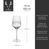 Admiral Crystal Universal Wine Glasses, Set of 2