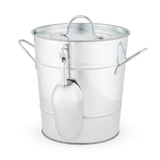 Galvanized Metal Ice Bucket with Scoop