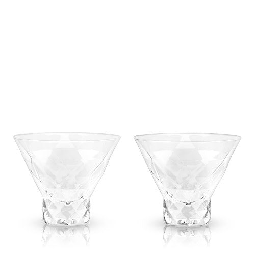 Gem Crystal Martini Glasses, Set of 2