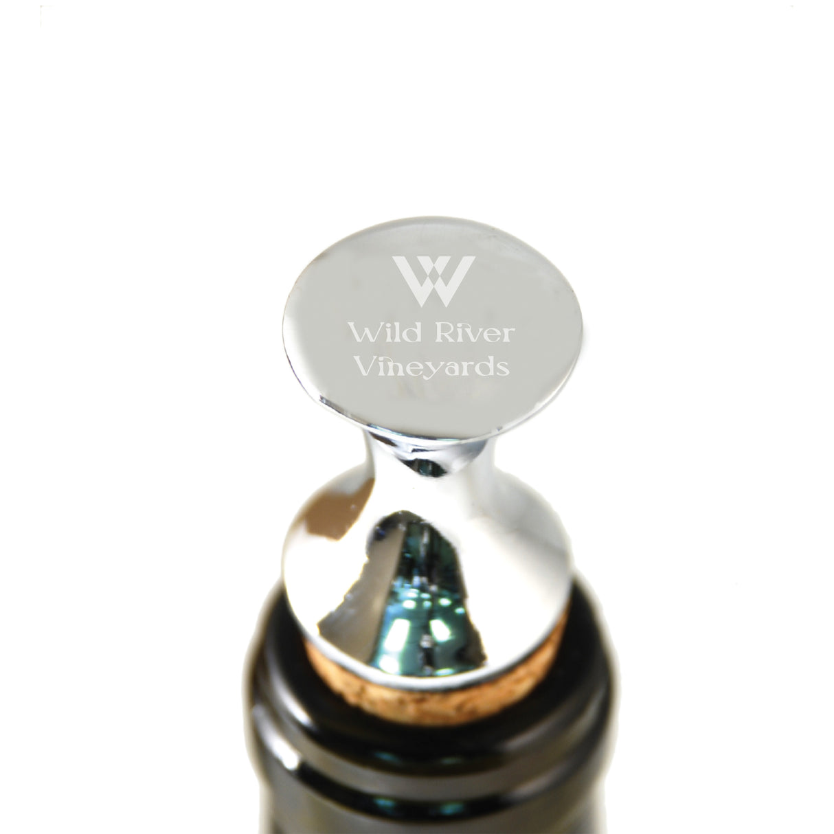 Monarch Chrome & Cork Bottle Stopper