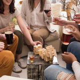 Stack Stacking Blocks Drinking Game with Shot Glasses