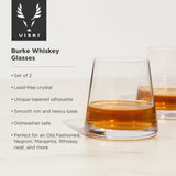 Burke Crystal Whiskey Glasses, Set of 2