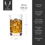 Viski Professional Crystal Extra Large Mixing Glass