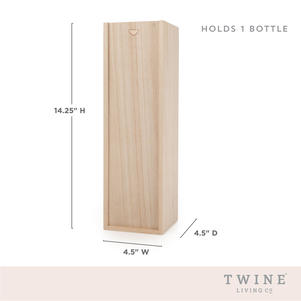 Single Bottle Paulownia Wood Wine Box