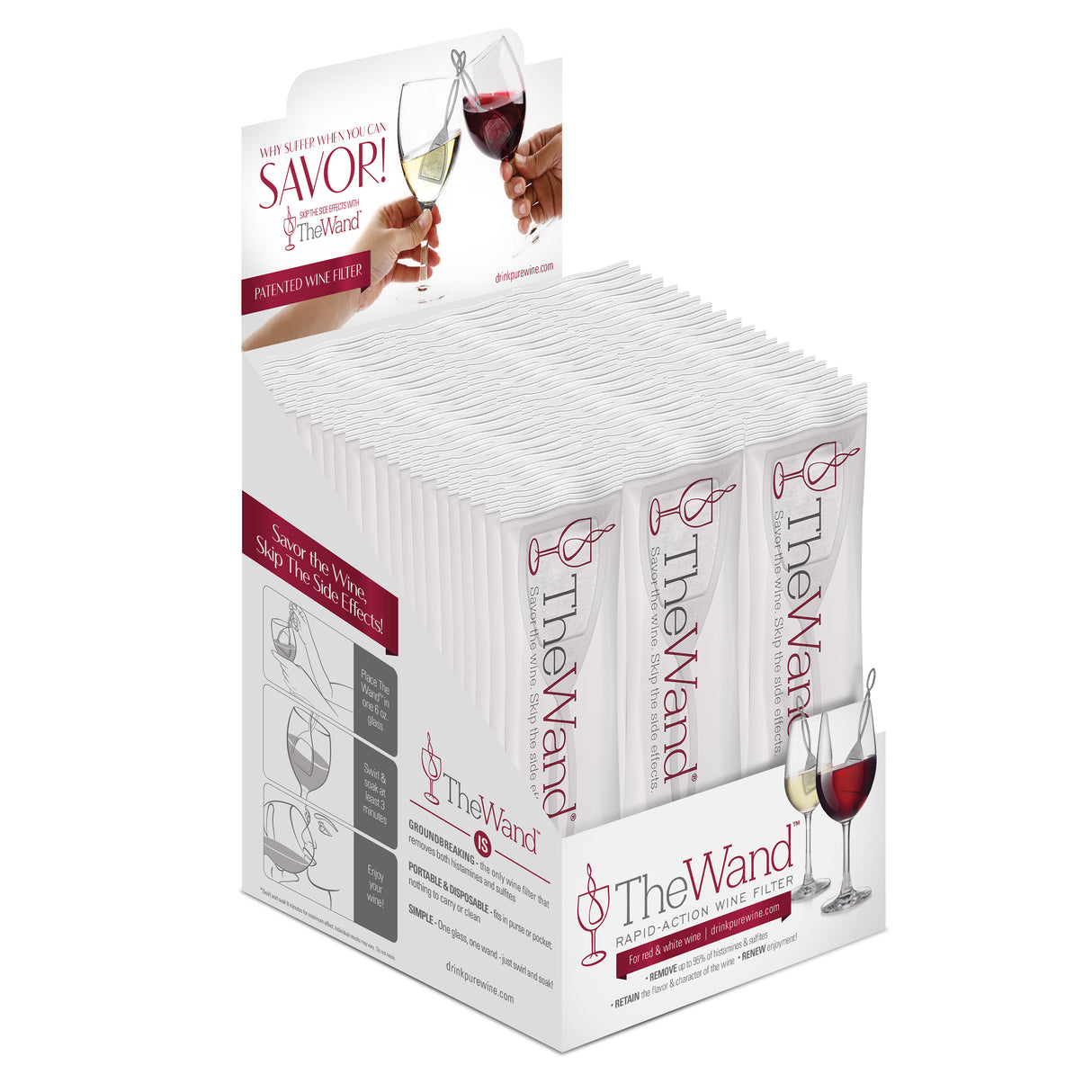 PureWine The Wand Rapid-Action Wine Filter