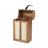 Two Bottle Vintage Trunk Wine Box