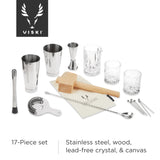 17-Piece Barware Set in Stainless Steel