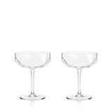 Seneca Crystal Faceted Coupes, Set of 2