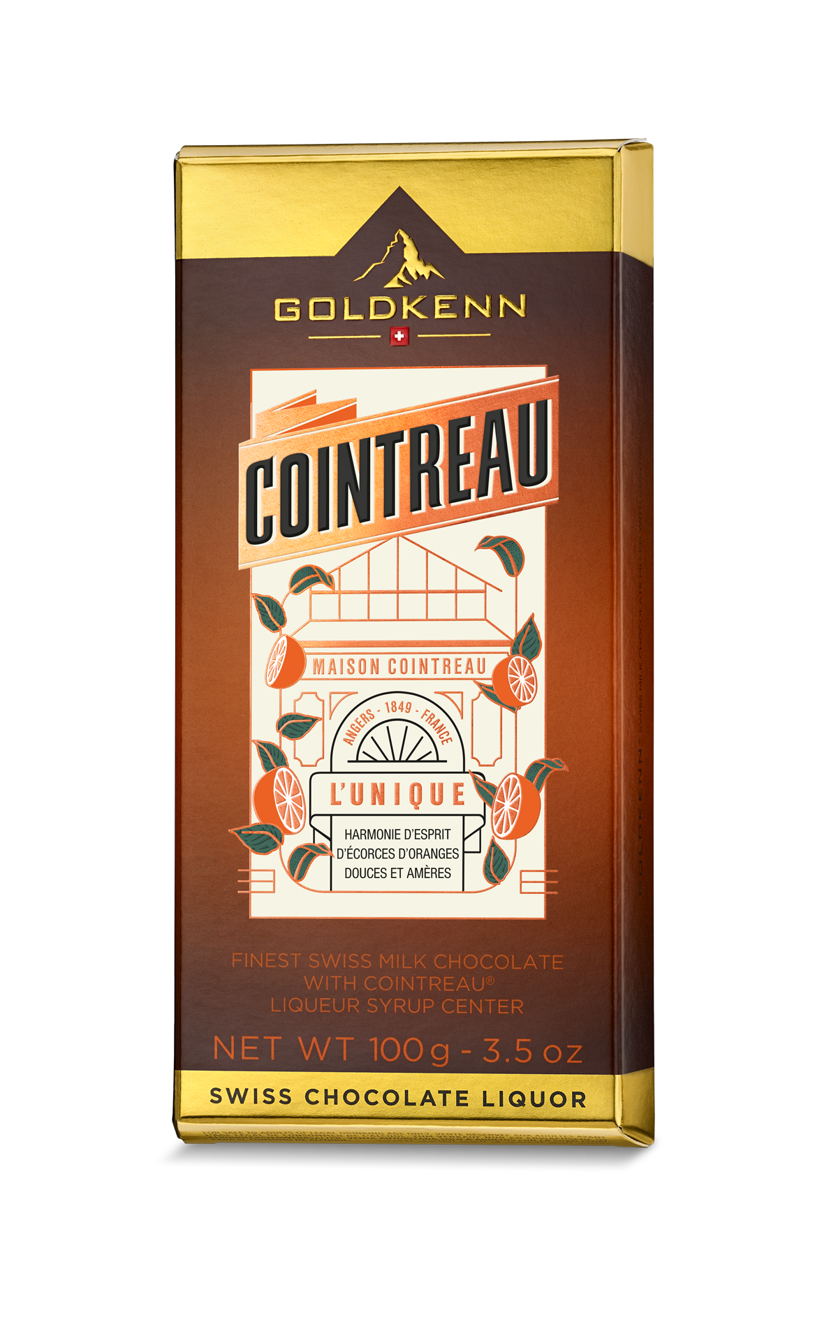 Cointreau Goldkenn Chocolate Bar, 3.5 oz