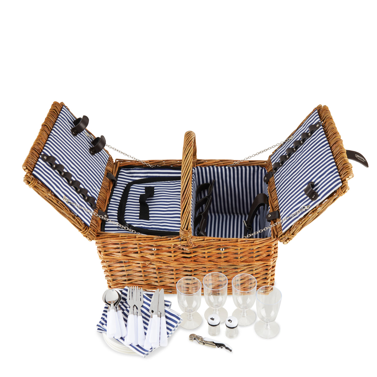 Cape Cod Wicker Picnic Basket Set