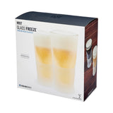 Glass FREEZE Beer Cooling Cup, Set of 2