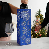 Diecut Snowflake Single Bottle Wine Bag