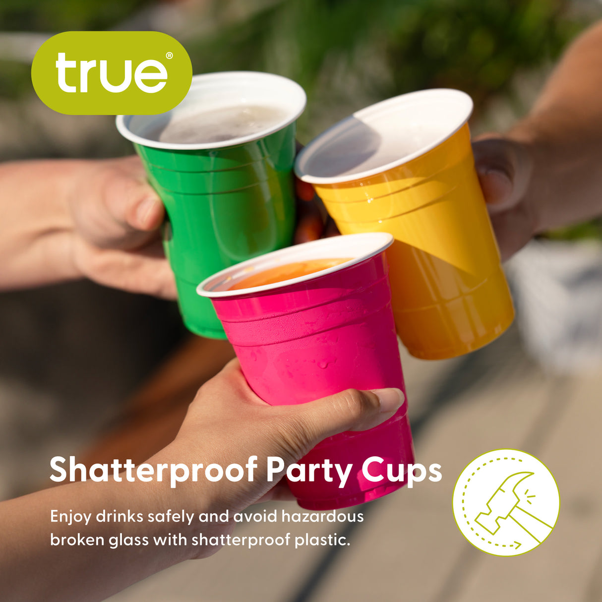 Party 16 oz Plastic Cups in Assorted Neon, 24ct