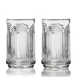 Deco Beau Crystal Highball Glasses, Set of 2