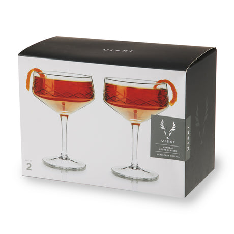 Admiral Crystal Coupe Glasses, Set of 2