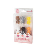 TrueZoo Paws Off Cat Silicone Drink Marker, Set of 6