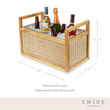 Rattan & Wood Beverage Tub