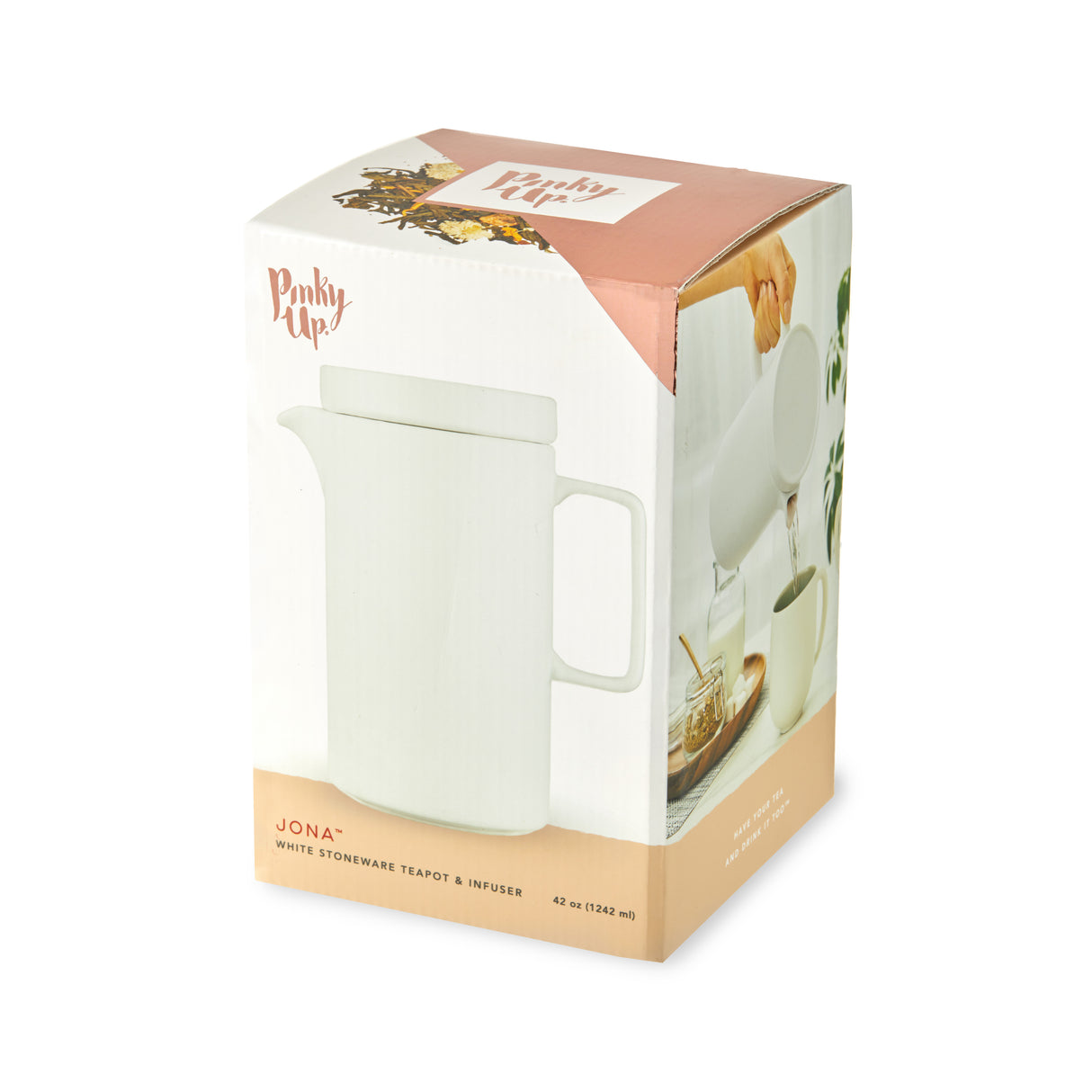 Jona Ceramic Teapot in Matte White