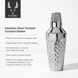 Irving Faceted Cocktail Shaker in Stainless Steel