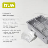 Colossal 2" Silicone Ice Cube Tray in Gray