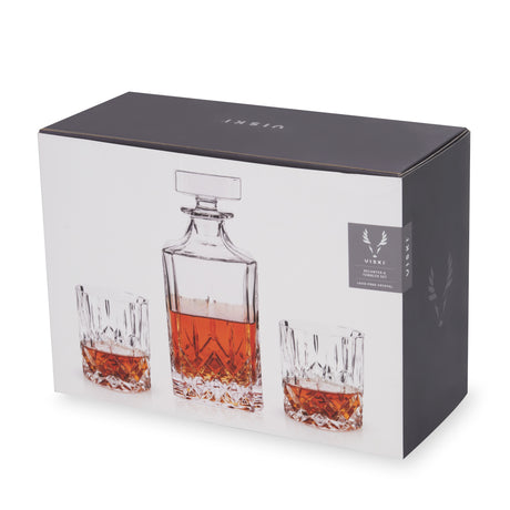 Admiral Crystal 3-Piece Decanter & Tumbler Set