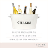 Cheers Galvanized Metal Beverage Tub