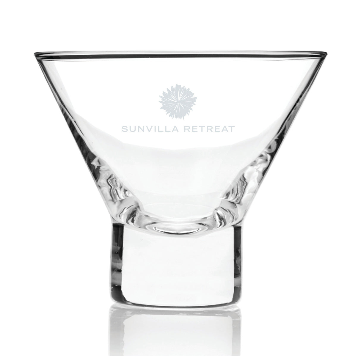 Raye Heavy Base Crystal Stemless Martini Glasses, Set of 4