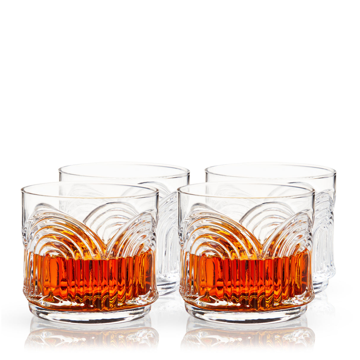 Beau Crystal Lowball Tumblers, Set of 4