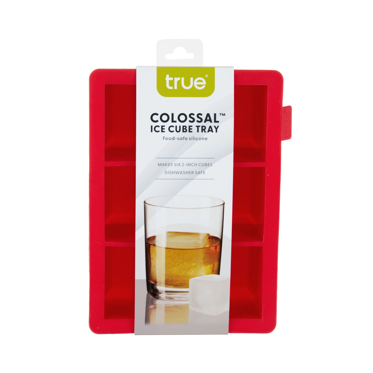 Colossal 2" Silicone Ice Cube Tray in Red