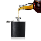 Monte Carlo 6 oz Stainless Steel Flask with Faux Leather