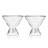 Double Walled Martini Glasses, Set of 2