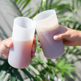 Flexi 19 oz Silicone Highball Tumblers in White, Set of 2