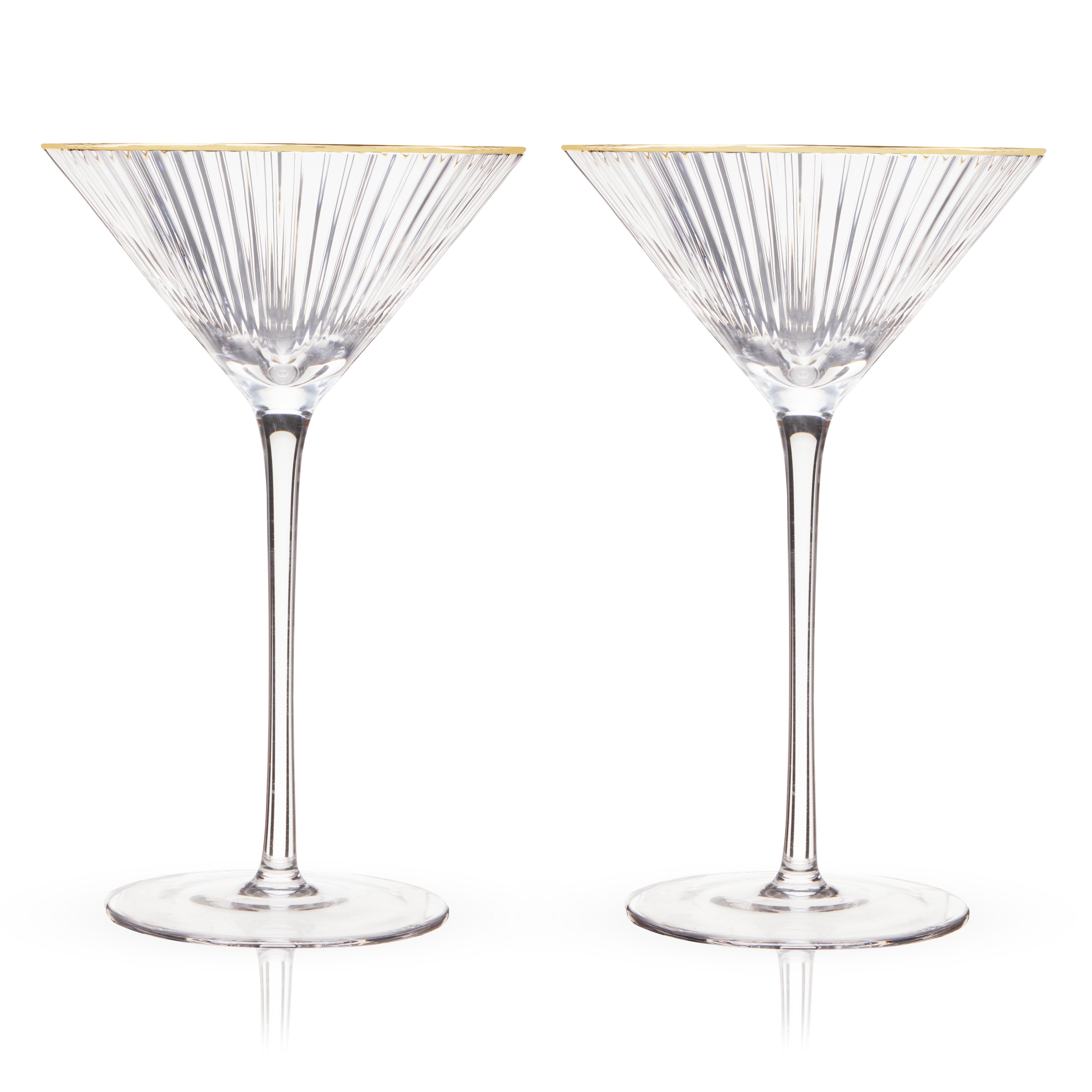 Meridian Crystal Martini Glasses Set of 2 - Thumbnail 2